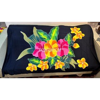 New Design Rayon Sarong Hand Painted Flower Design Handmade In Bali